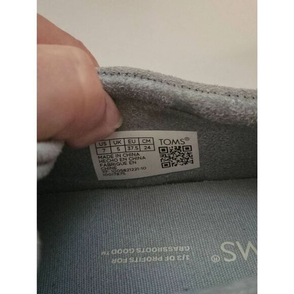 TOMS platform Suede ladies slip on shoe Nwot - Picture 6 of 12